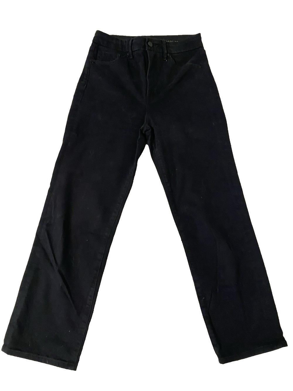 Express Womens Black Dress Pants Size 2 Straight Super High Rise Preppy Office
